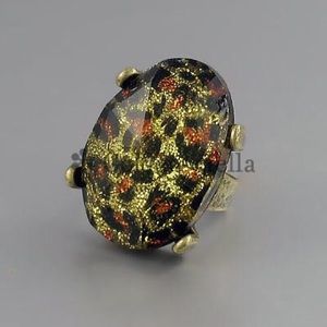 Fun cheetah print ring